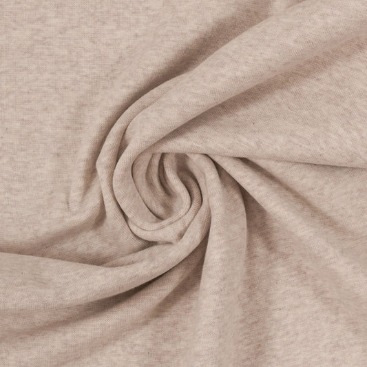 schöner Bündchen Stoff meliert in Farbe Natur