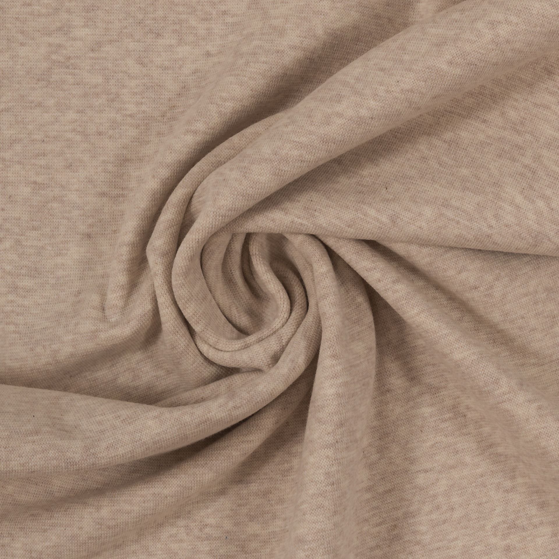 schöner Bündchen Stoff in Farbe Dunkelbeige