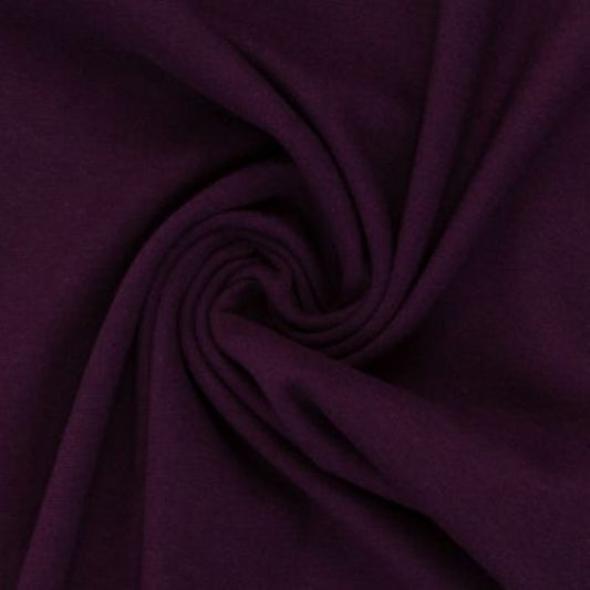 Bündchen Stoff Heike in der Farbe Uni Bordeaux Normalansicht