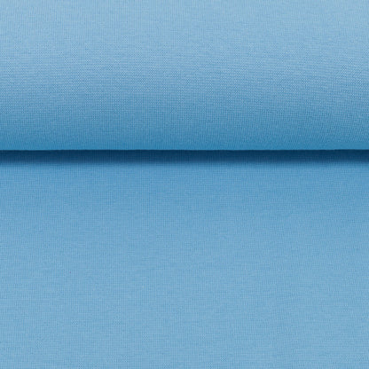 Bündchen Stoff heike in der Farbe uni hellblau Detailansicht