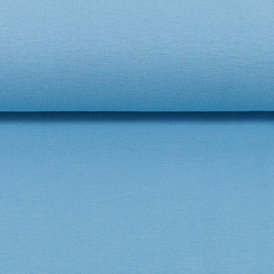 Bündchen Stoff heike in der Farbe uni hellblau Detailansicht