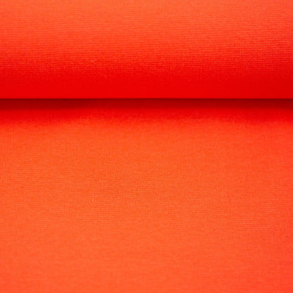Bündchen Stoff Heike in der Farbe Uni Orangerot Detailansicht