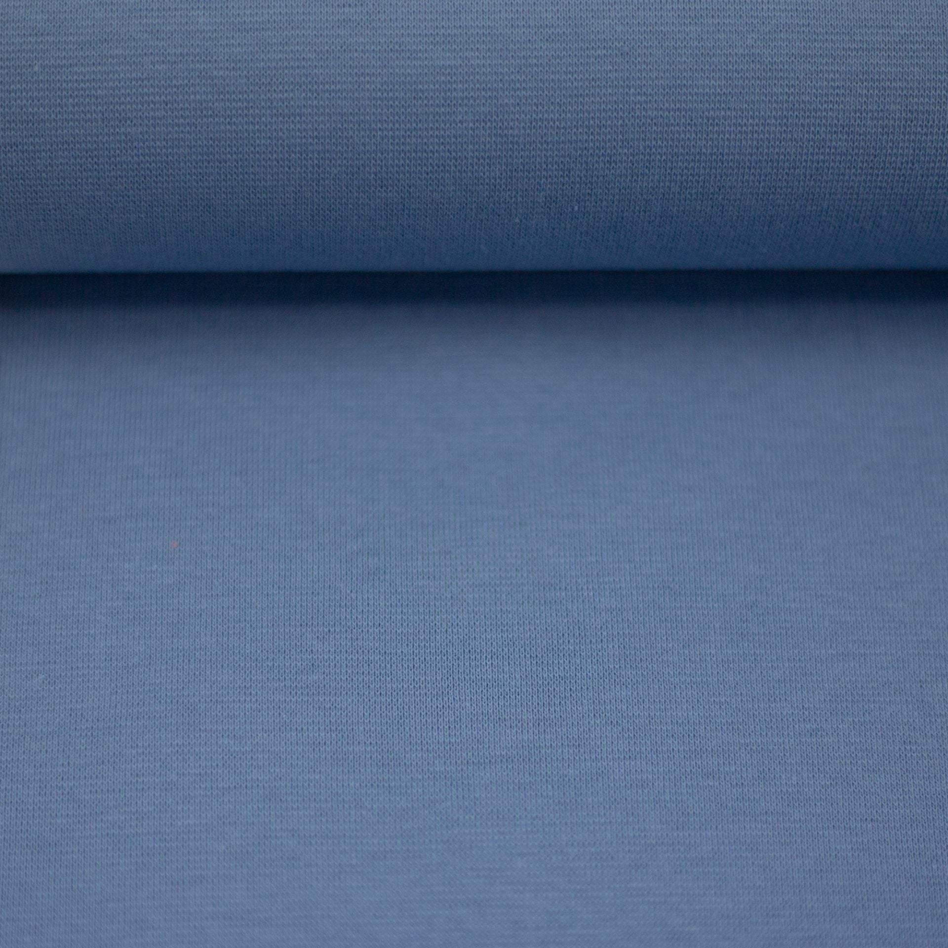 Bündchen Stoff Heike in der Farbe uni rauchblau Detailansicht