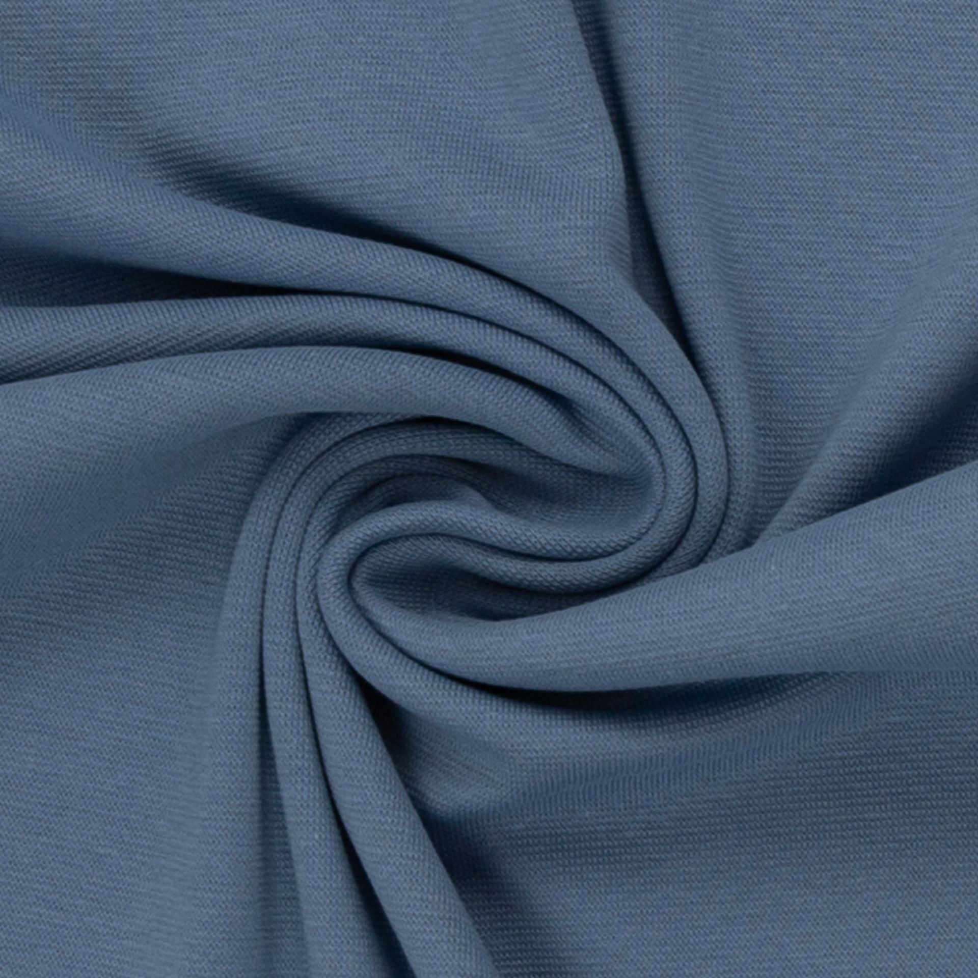 Bündchen Stoff Heike in der farbe uni rauchblau Normalansicht