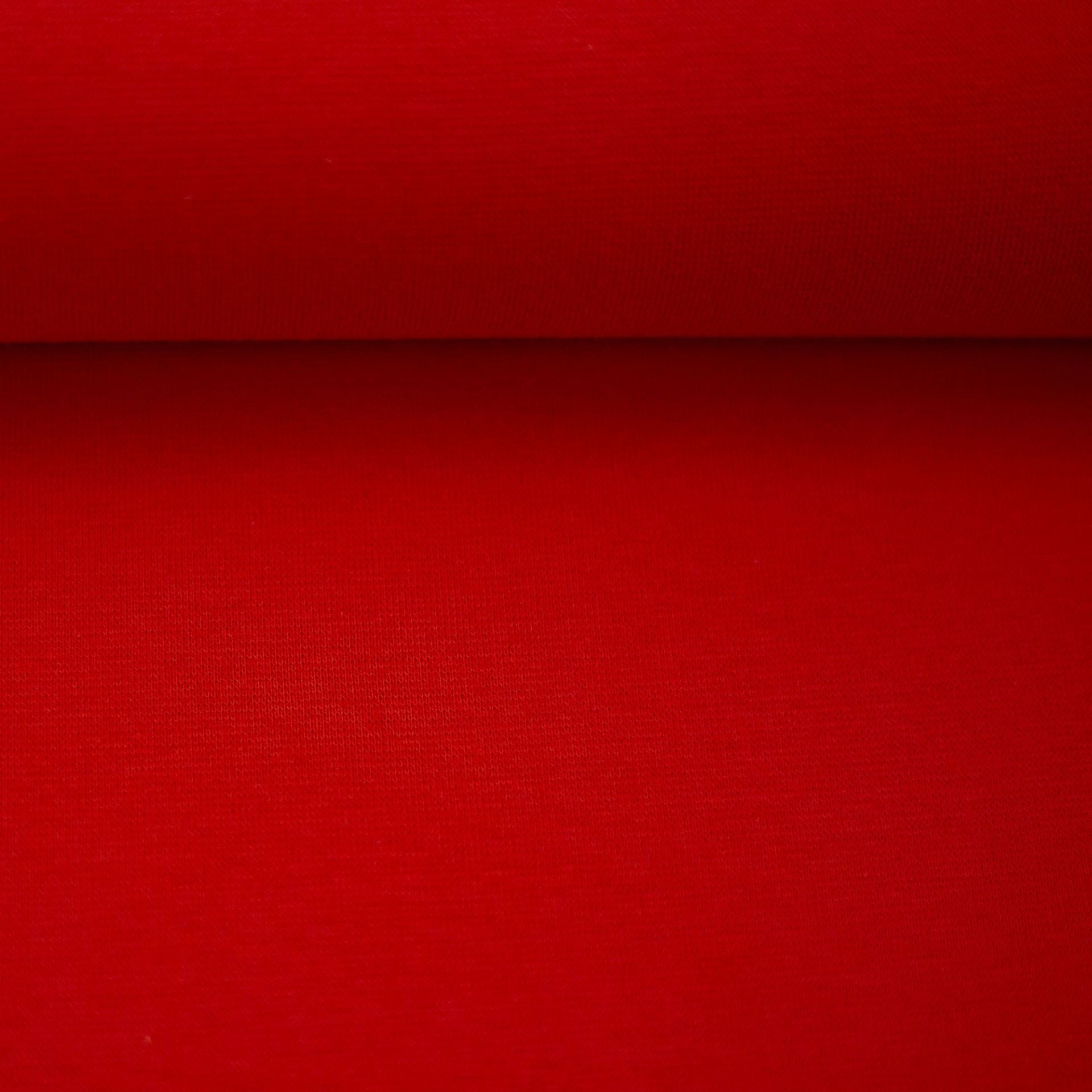 Bündchen Stoff Heike in der Farbe uni Rot Detailansicht