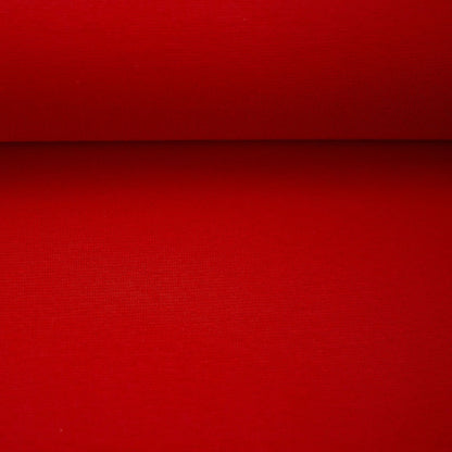 Bündchen Stoff Heike in der Farbe uni Rot Detailansicht