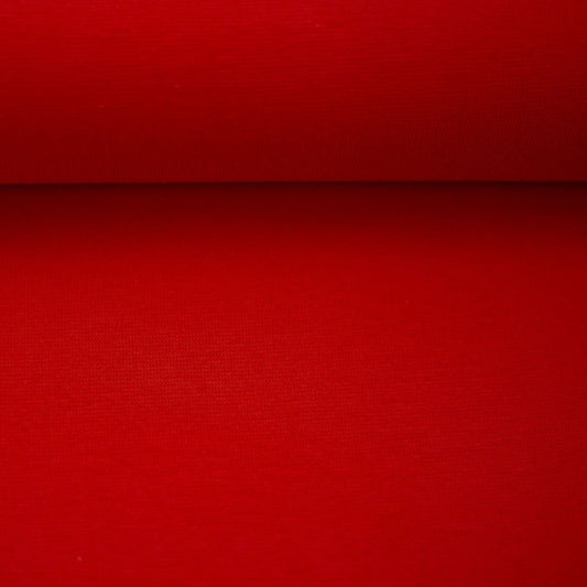 Bündchen Stoff Heike in der Farbe uni Rot Detailansicht