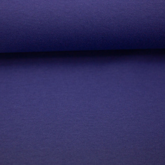 Bündchen Stoff Heike in der Farbe uni violett Detailansicht