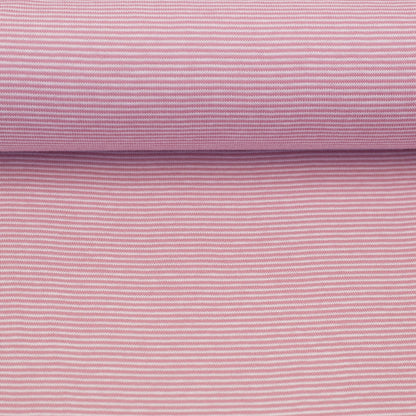 Bündchen Stoff Stella in der farbe Altrosa Weiss Detail