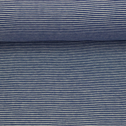 Bündchen Stoff Stella in der Farbe Dunkelblau Weiss Detailansicht