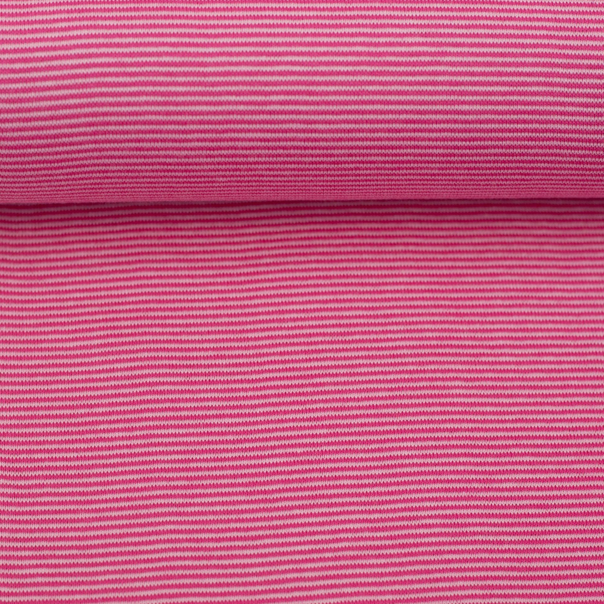 Bündchen Stoff Stella in der Farbe Rosa Erika Detailansicht