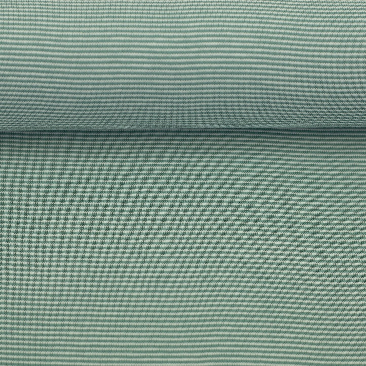 Bündchen Stoff Stella in der Farbe Smaragd naturweiss Detailansicht