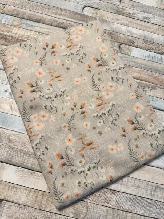 schöner neuer exclusiver Musselin Stoff by Ludos Lieblinge mit zarten Wildblumen Motiven