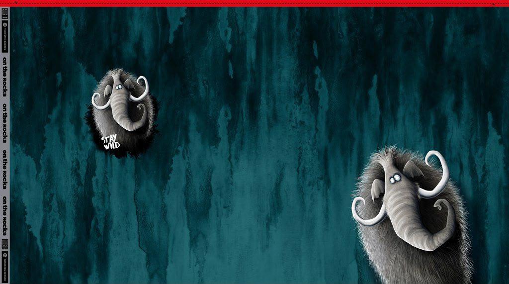 schöner kuscheliger Sweat Stoff mit einem Mammut Motiv by Thorsten Berger Design