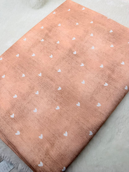 Stoff VB Kombi Denim Herzen Nr. 15 Sand