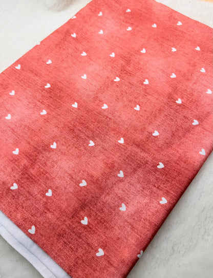 Stoff VB Kombi Denim Herzen Nr. 2 Dusty Rose