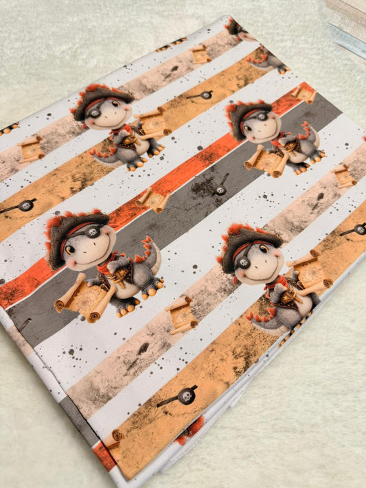 Rest Stoff Sweat VB Dino Pirat