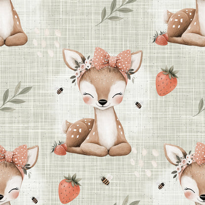 Stoff VB Erdbeer Bambi