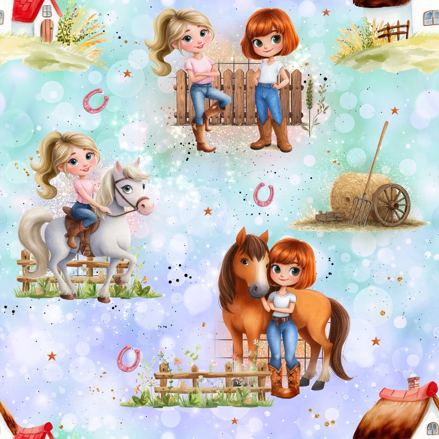 Stoff VB Horse Girls