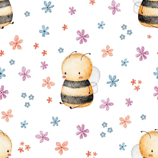 Stoff VB little Flower Bumblebee