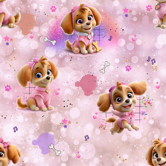 Stoff VB little Puppys rosa