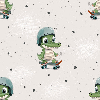Stoff VB Skater Dino
