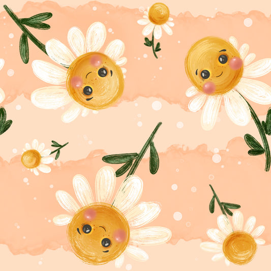 Stoff VB sonniges Gänseblümchen