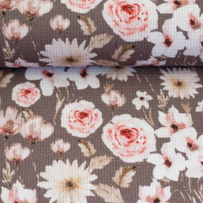 schöner herbstlicher Stoff mit floralem Blumenmotiv