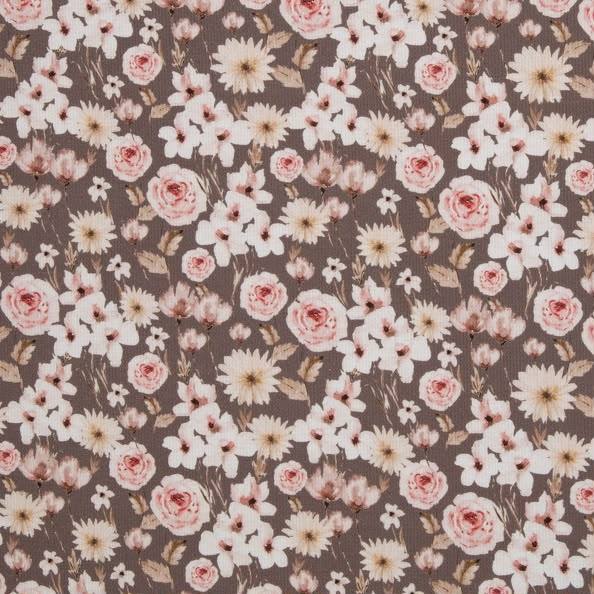 schöner herbstlicher Stoff mit floralem Blumenmotiv