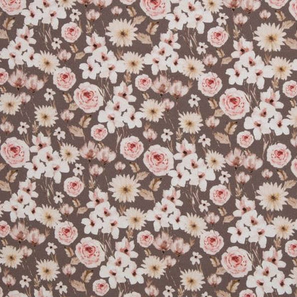 schöner herbstlicher Stoff mit floralem Blumenmotiv