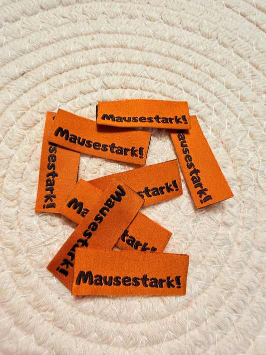 tolles neues Klapp Weblabel der Bienenkinder mit dem Spruch Mausestark!