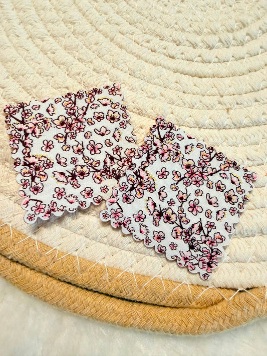tolles XXL Weblabel zum Aufbügeln mit sommerlichem Blumenmotiv